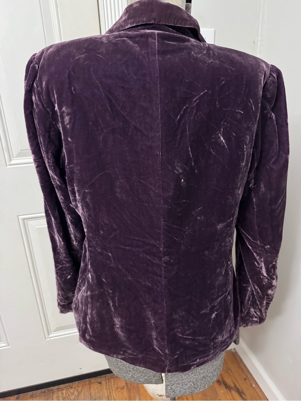 Women’s Cami Purple Crushed Velvet Blazer Jacket size 16/ XL - Picture 5 of 7